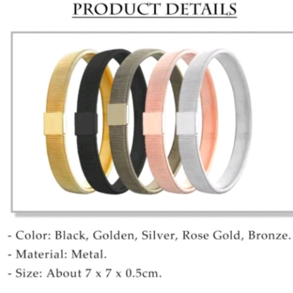 1pcs Bracelet or Sleeve Cuff Holder Metal Sleeve Garter 2 in 1 - Picture 2 of 12